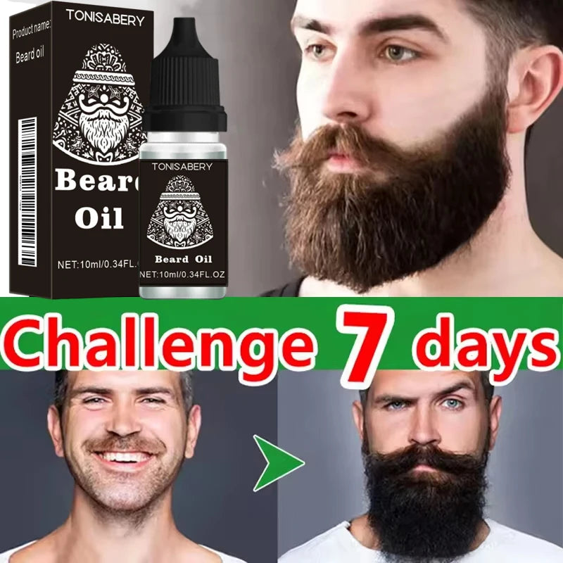 High Quality Fast Beard Growth Serum For Men Promote Beard Regrowth Thicker Longer Fuller Anti Hair Loss Essential Oil Hair Care