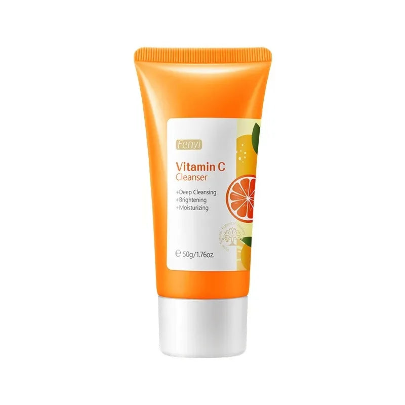 Vitamin C Facial Cleanser Skin Deep Cleansing Moisturizing Blackhead Removal skincare Face Wash Foam Face Cleanser Skin Care Halalzen