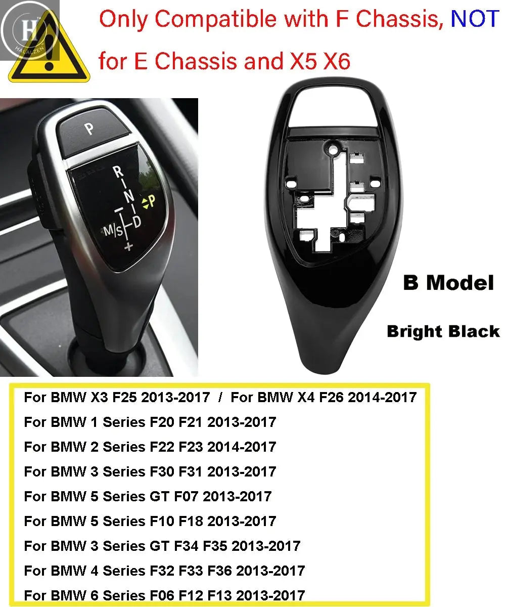 Car Gear Knob Shift Lever Cover Replacement for BMW 1 2 3 5 7 Series F10 F20 F21 F22 F11 F01 X1 X3 X4 M3 M5 F30 F25 F Chassis HALALZEN