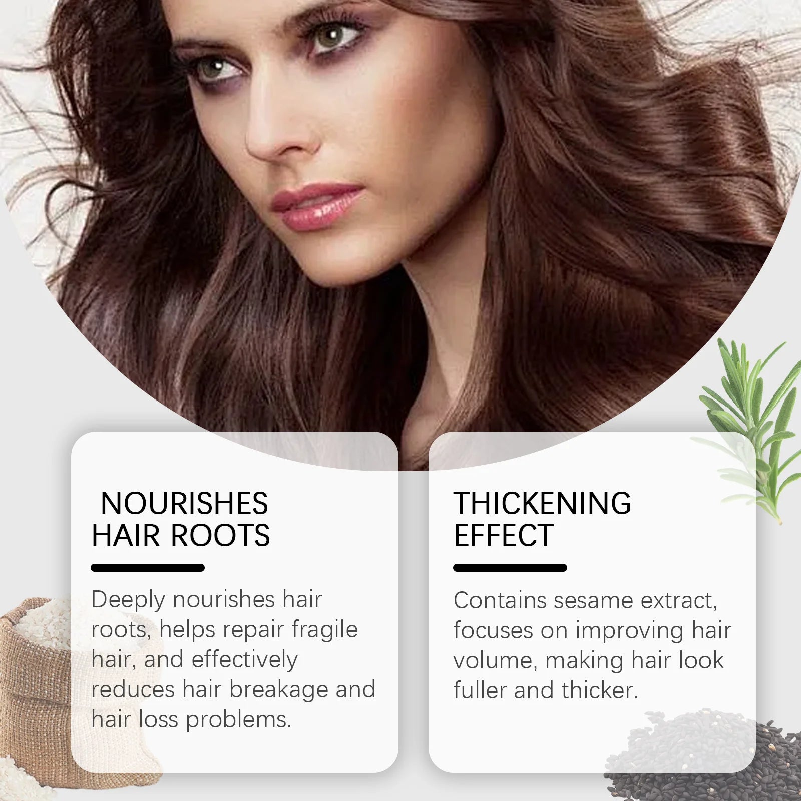 Black Sesame Hair Nourishing Serum - Repairs Dry, Frizzy & Split Ends, Leaves Hair Super Smooth, Shiny and Easy to Manage Halalzen
