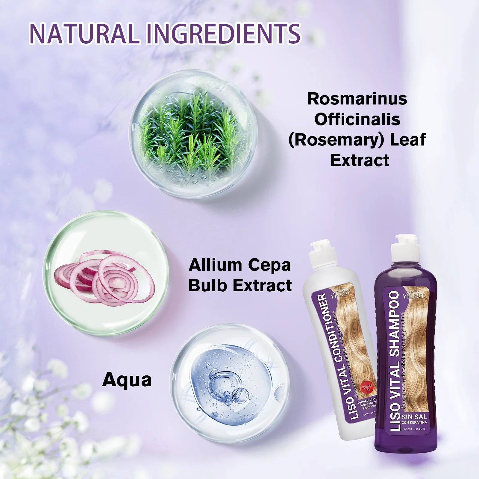 Rosemary & Onion Hair Shampoo Conditioner Set for Fast Hair Growth Shampoo Deep Cleaning Repair Reduce Hair Loss Anti Frizz Care Halalzen