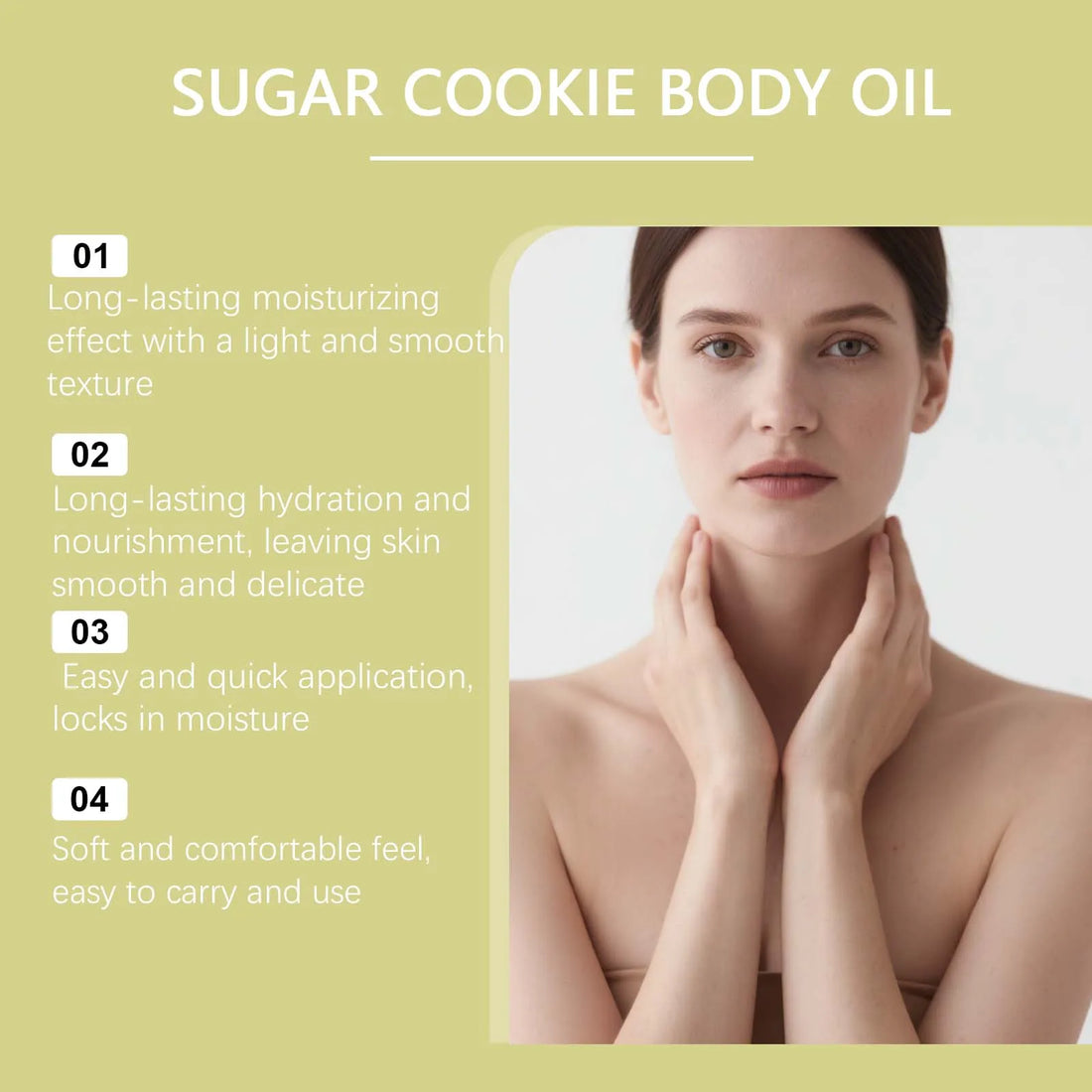 Roxelis 30ml Vanilla Creamy Fragrant Body Oil Moisturizing Whole Body Massage Essential Oil for Dry Skin Moisturizer Hydrating