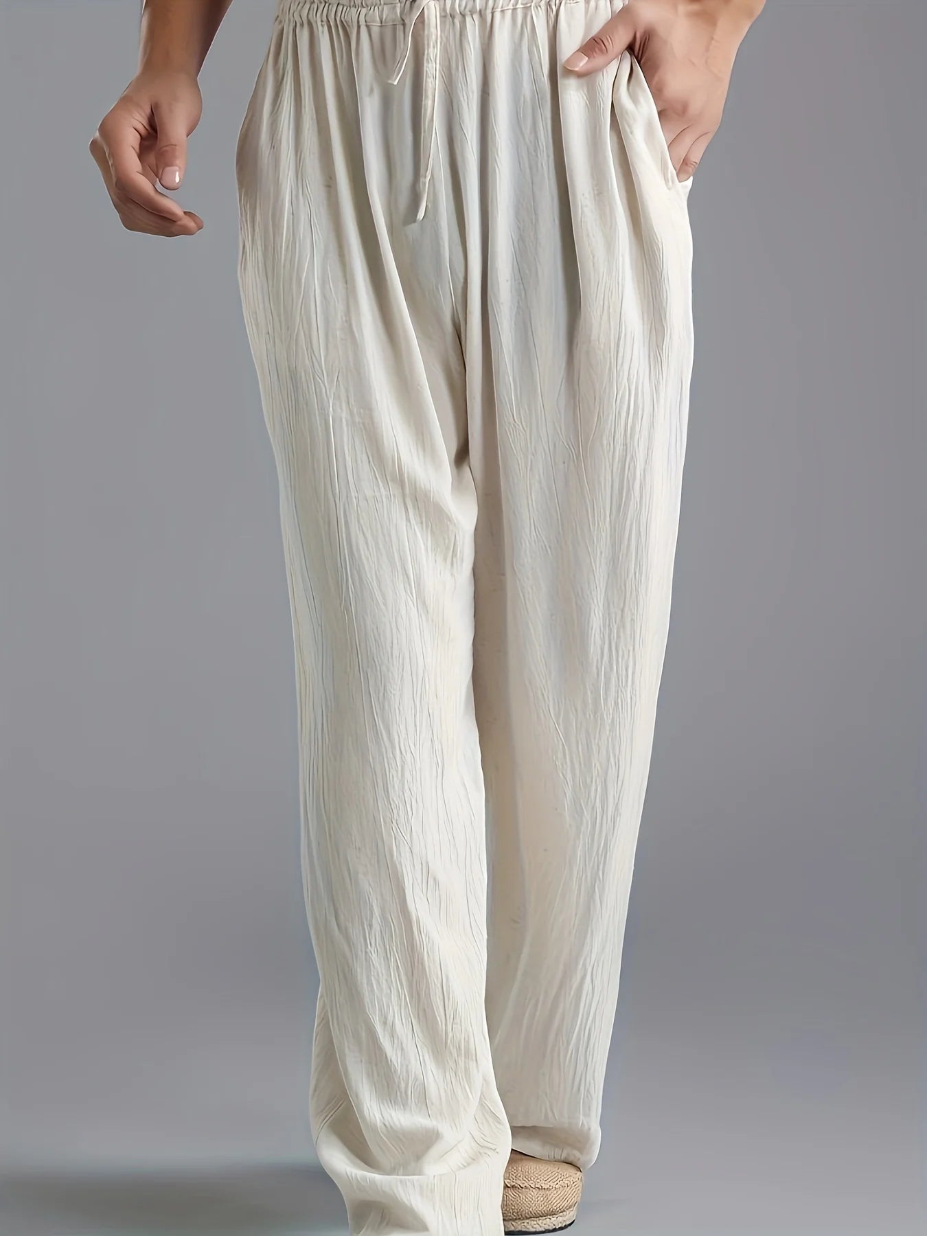 Men's plus-size slacks linen breathable sweatpants