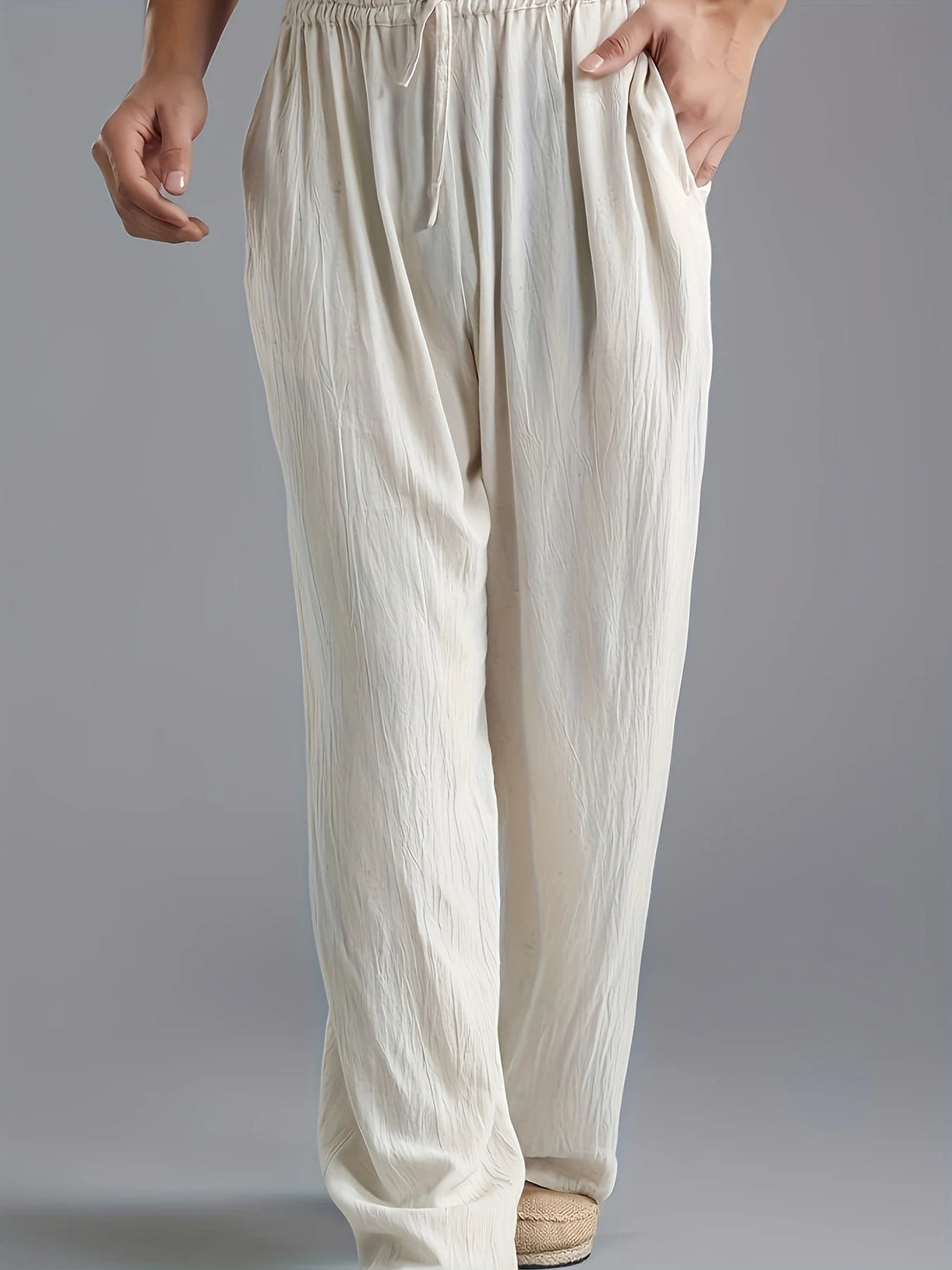 Men's plus-size slacks linen breathable sweatpants