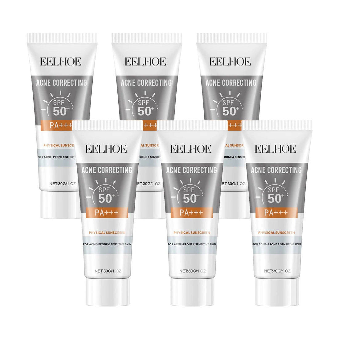 EELHOE 30g Vitamin E Sunscreen Long-lasting Moisturizing Anti-UV Anti-dry Skin SPF 50 Cream Maintains Elasticity Glow Skin Care Halalzen