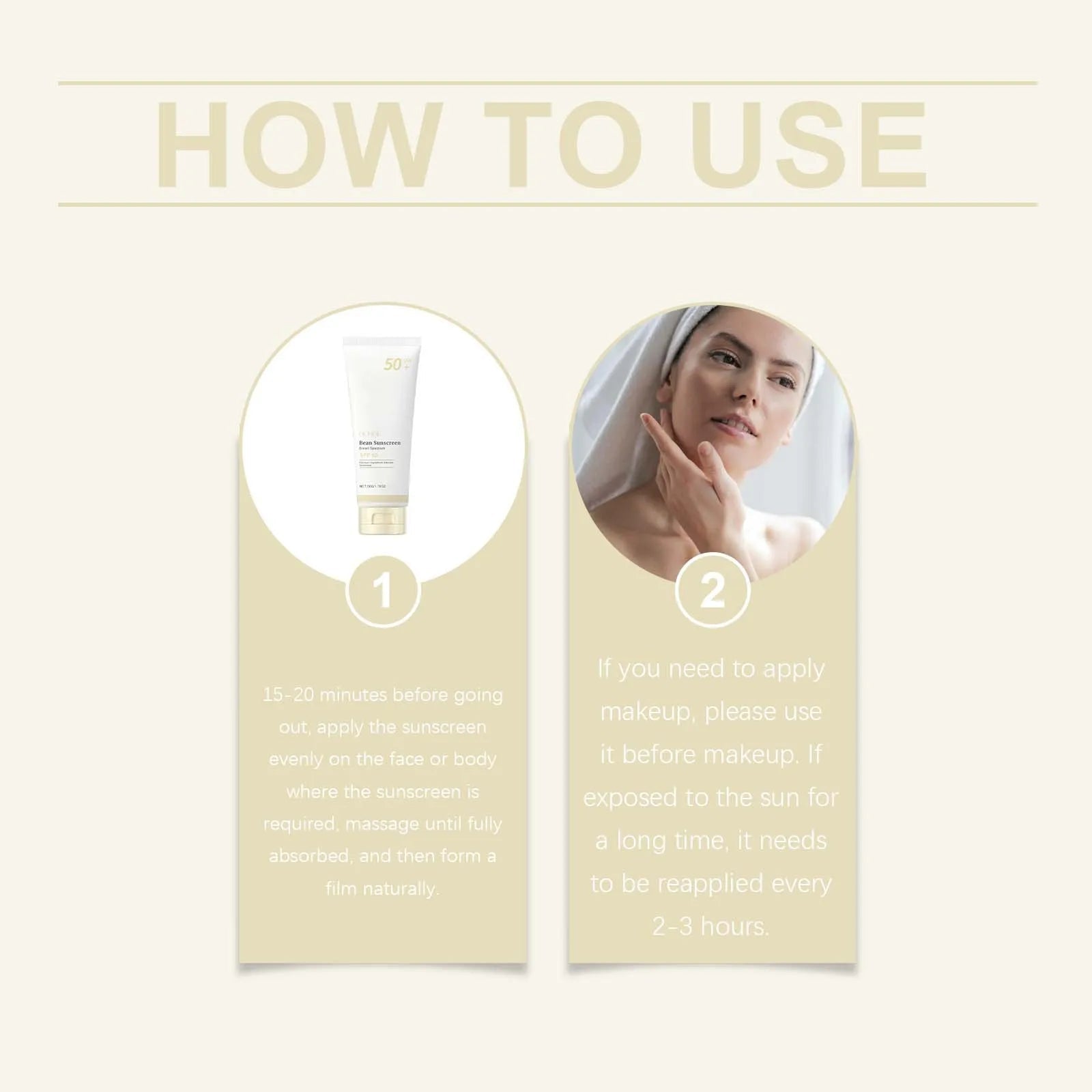 SPF 50+ Mild Moisturizing Sunscreen Soothe Cool Sunblock UVA/UVB Brighten Anti Oxidate Sun Prevent Sunburn Moisturize Sunscreen Halalzen
