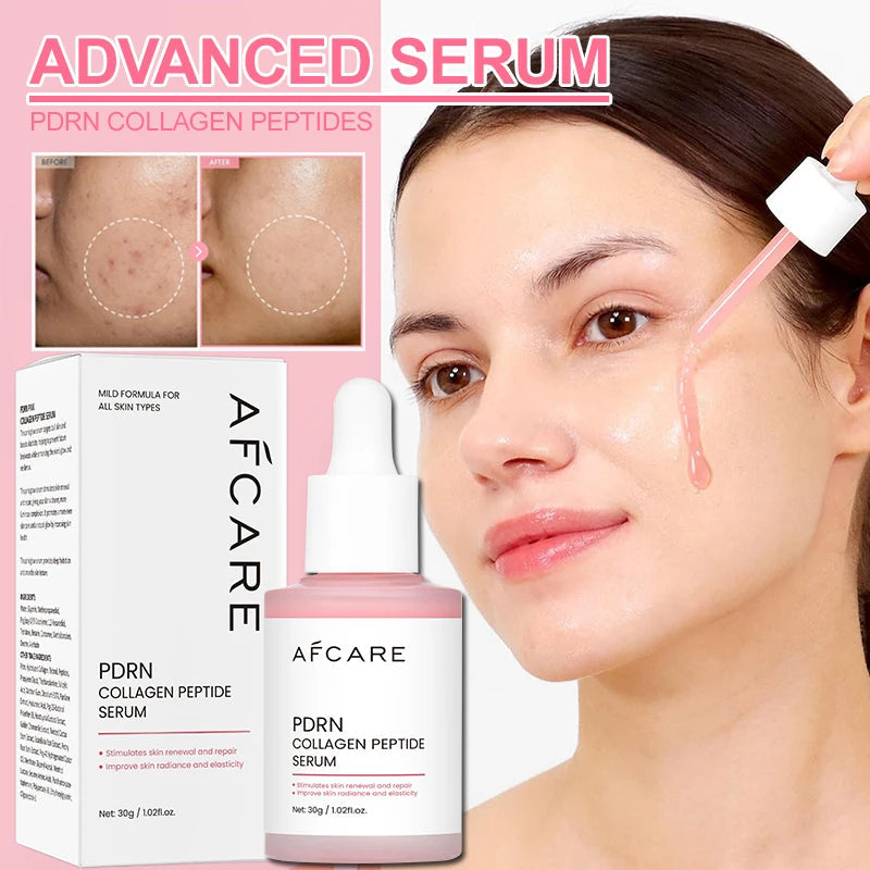 Collagen Peptide Facial Serum Targets Dull Skin Boosts Skin Elasticity Stimulates Skin Renewal Repair Salmon PDRN KOREAN Product Halalzen