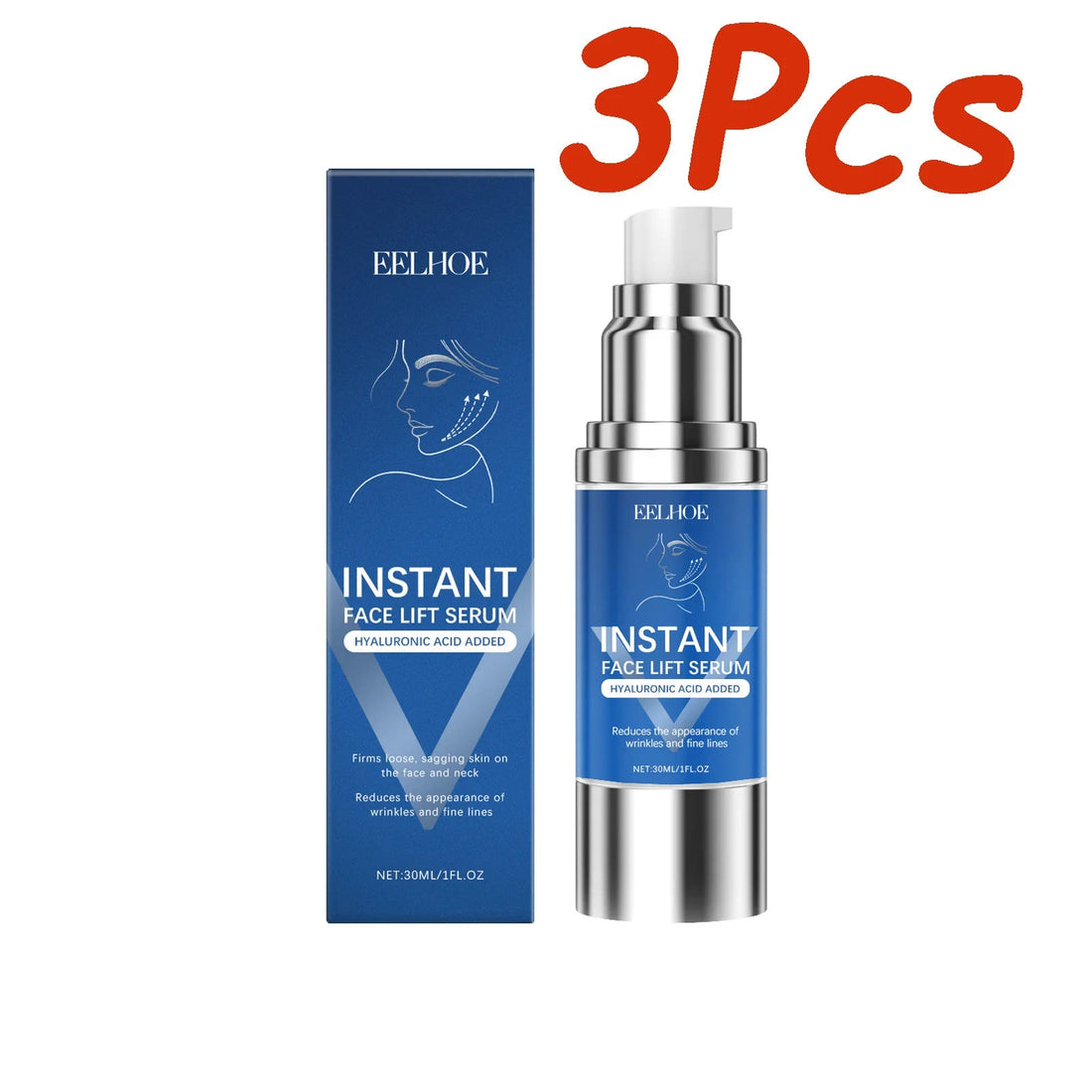 Instant Face Lifting Serum Firming Anti-Wrinkle Deep Moisturizing Brightening Smoothing Fade Fine Lines Tightening Essence Halalzen
