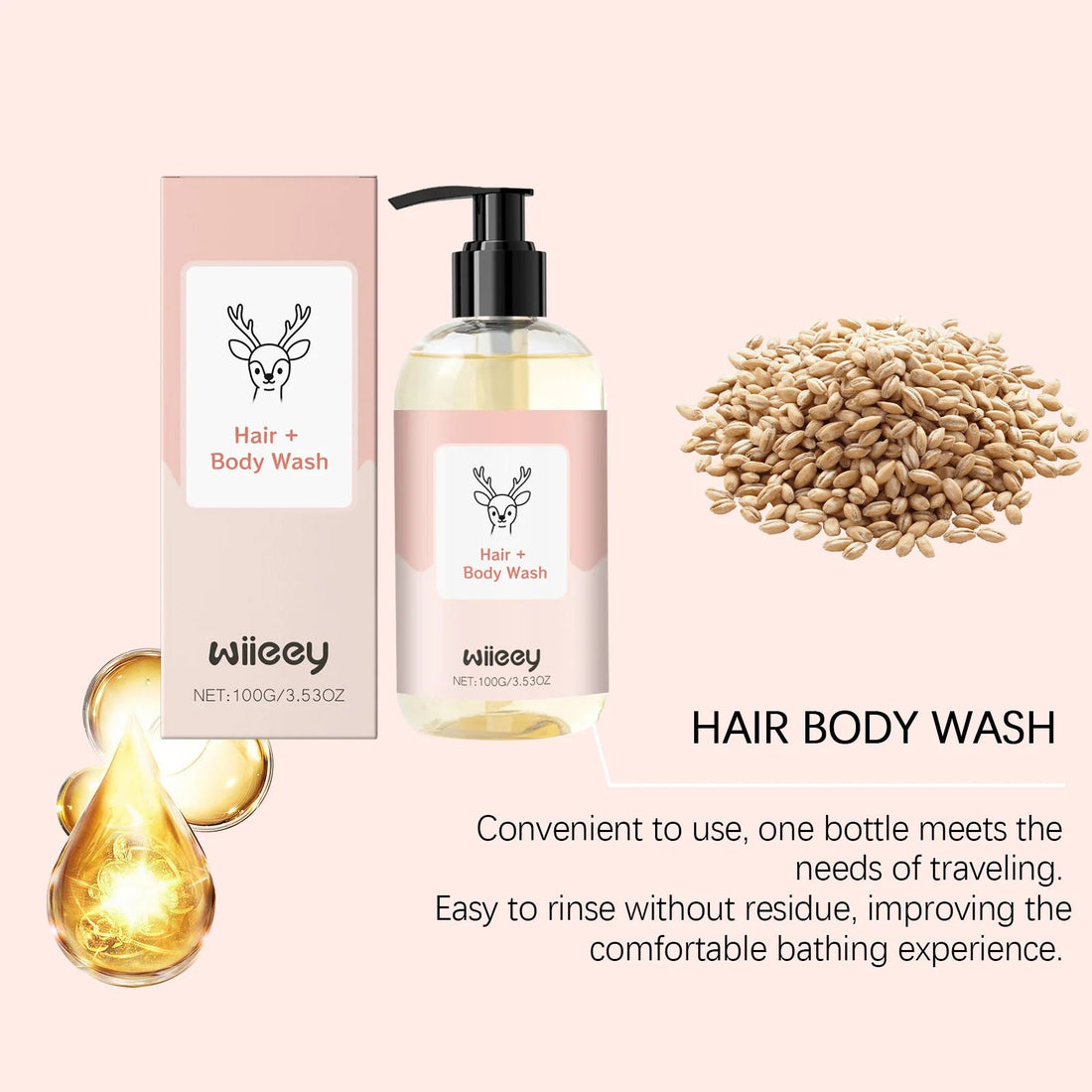 2 in 1 Children Shampoo Body Wash Gentle Cleansing Moisturizing Soothing Soft Smoothing Fresh Fragrance Refreshing Body Skincare Halalzen