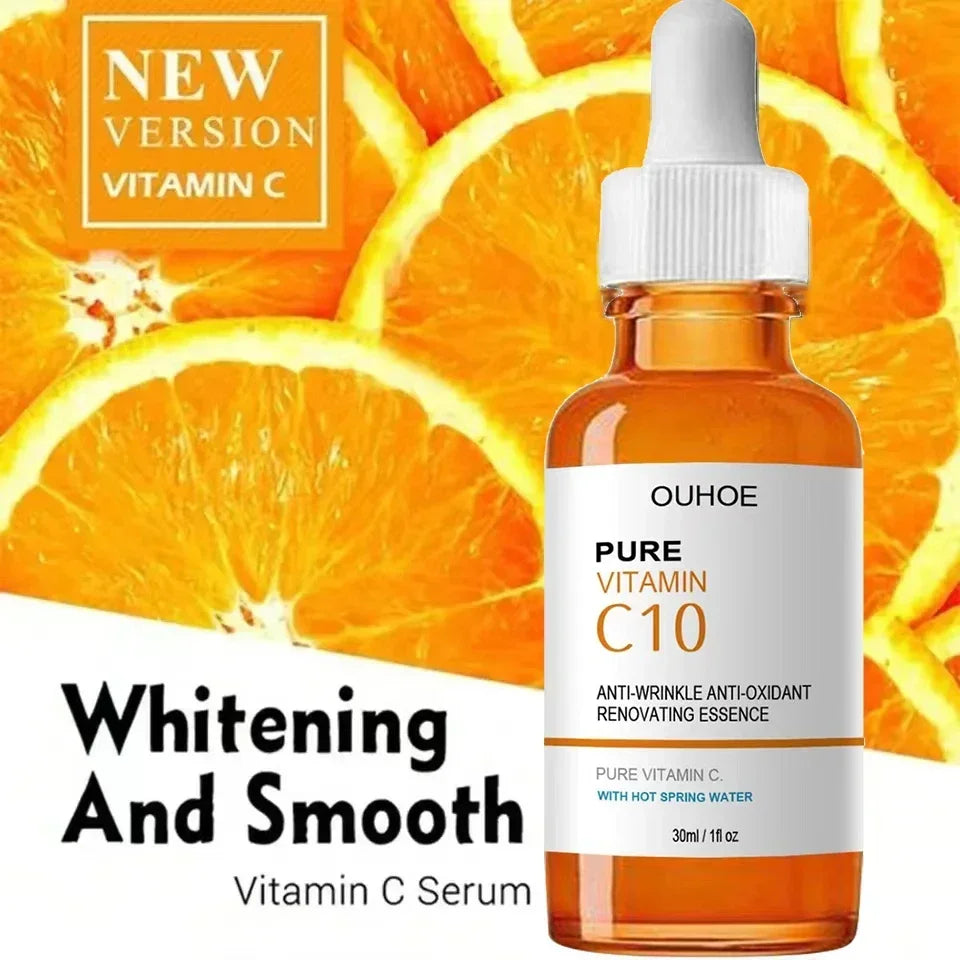Vitamin C Wrinkle Remover Face Serum Lifting Firming Fade Fine Lines Anti-aging Essence Whitening Brighten Nourish Skin Care Halalzen
