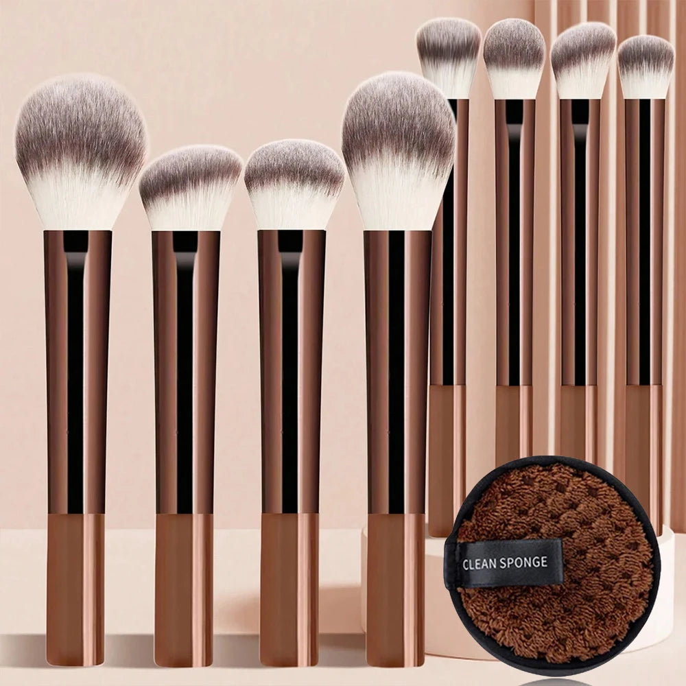 8pcs Makeup Brush Kit Soft Synthetic Hair Make Up Brushes Foundation Blush Eyeshadow Cosmetic Makeup Tools Halalzen