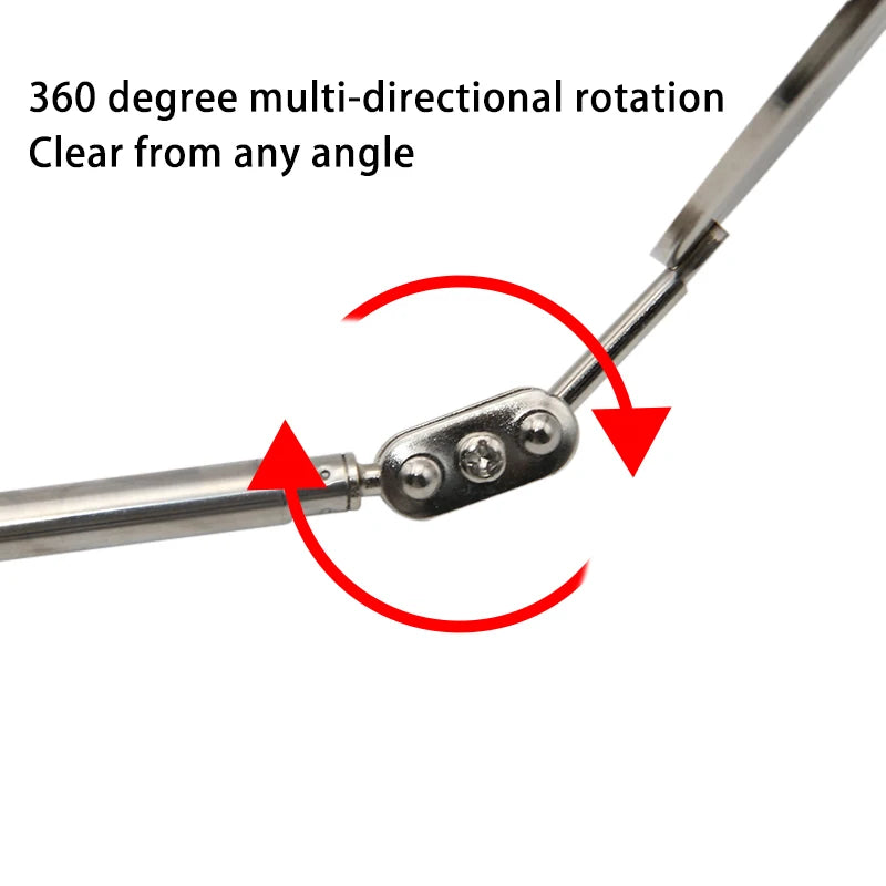 Miroir de détection pliable, réflecteur rotatif à 360 degrés, accessoire universel pour la réparation automobile, miroir d'inspection télescopique inférieur