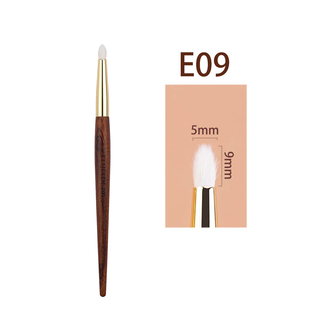 Eyeshadow Crease Brush Goat Hair Flame Nose Shadow Eye Shadow Blending Crease Makeup Brush Copper Rosewood High End Makeup Tool