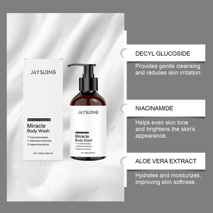 Niacinamide Shower Gel White Skin Smoothing Daily Cleansing Remove Dirt Rich Foam Lasting Hydrate Refresh Body Wash Skin Care Halalzen