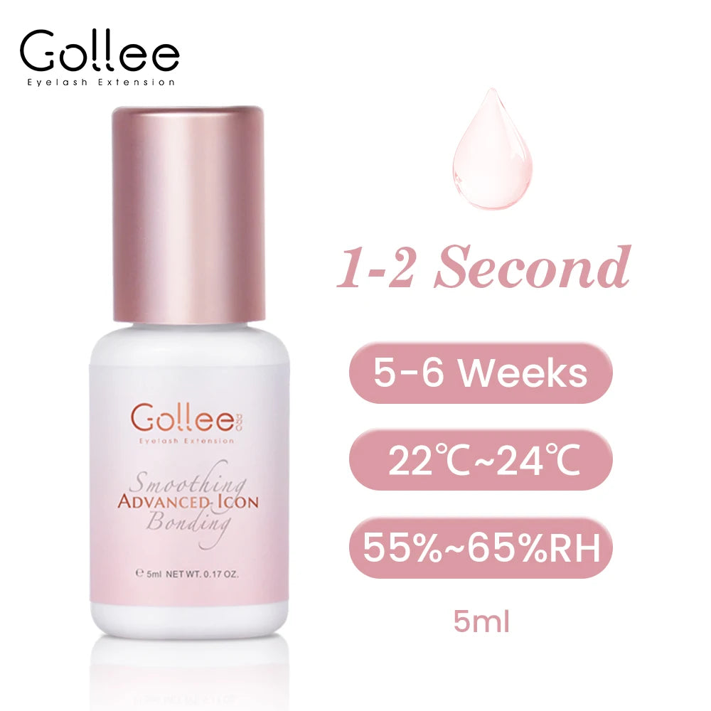 Gollee 0.5s Fast Dry Lash Extension Glue Professional Lash Adhesive Lasting 6-8 Weeks Waterproof Grafting Eyelash Super Bonder