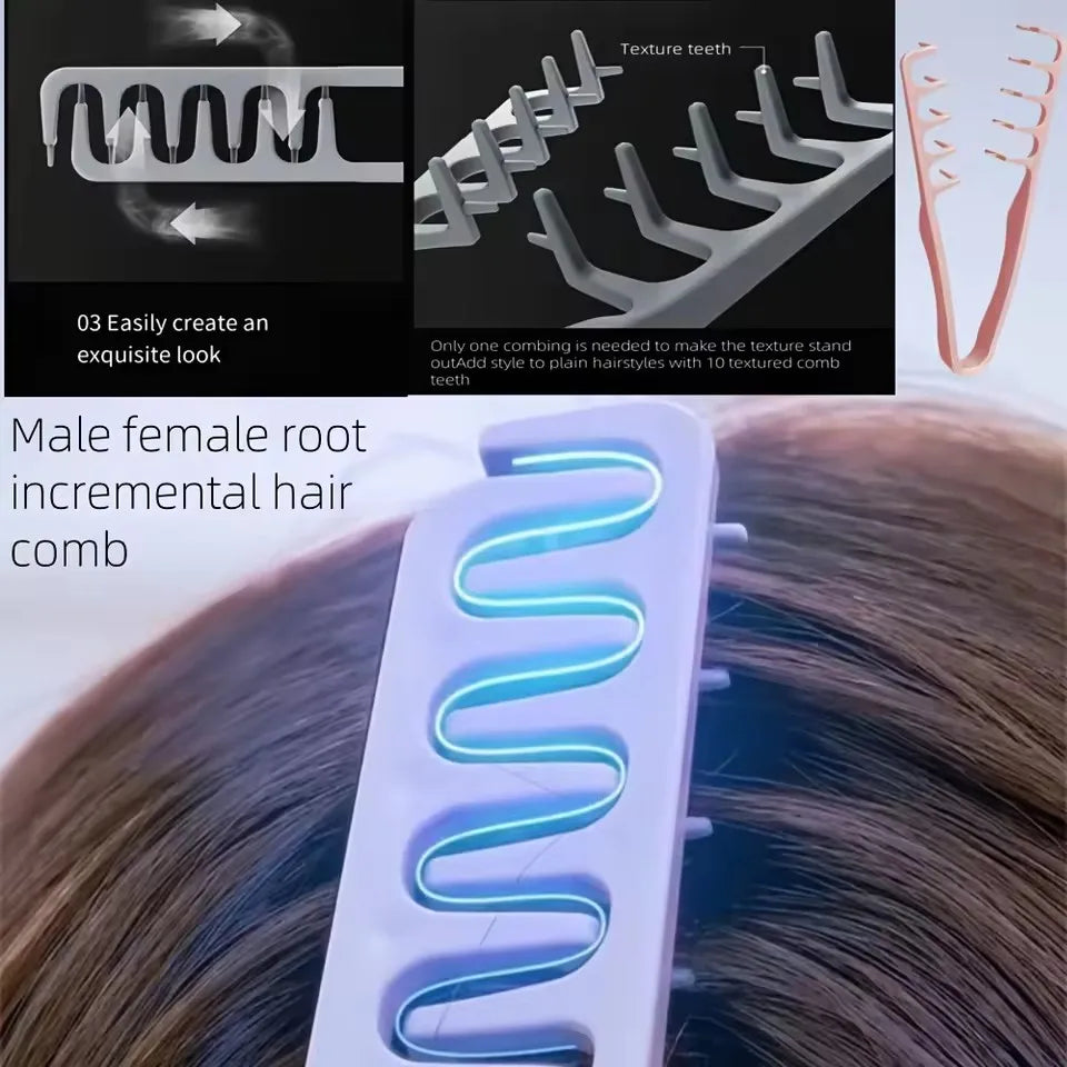 Hair Volumizing Comb, ABS Plastic Fluffy Textured Styling Tool for Normal Hair, Natural Looking Hair Root Lifting and Coverage Halalzen