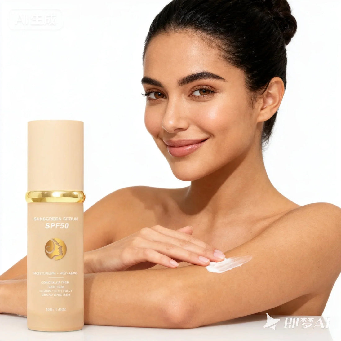 4 in 1 Liquid Foundation Sunscreen SPF 50+ Long Lasting Waterproof Concealer Hydrating Natural Face Makeup Halalzen