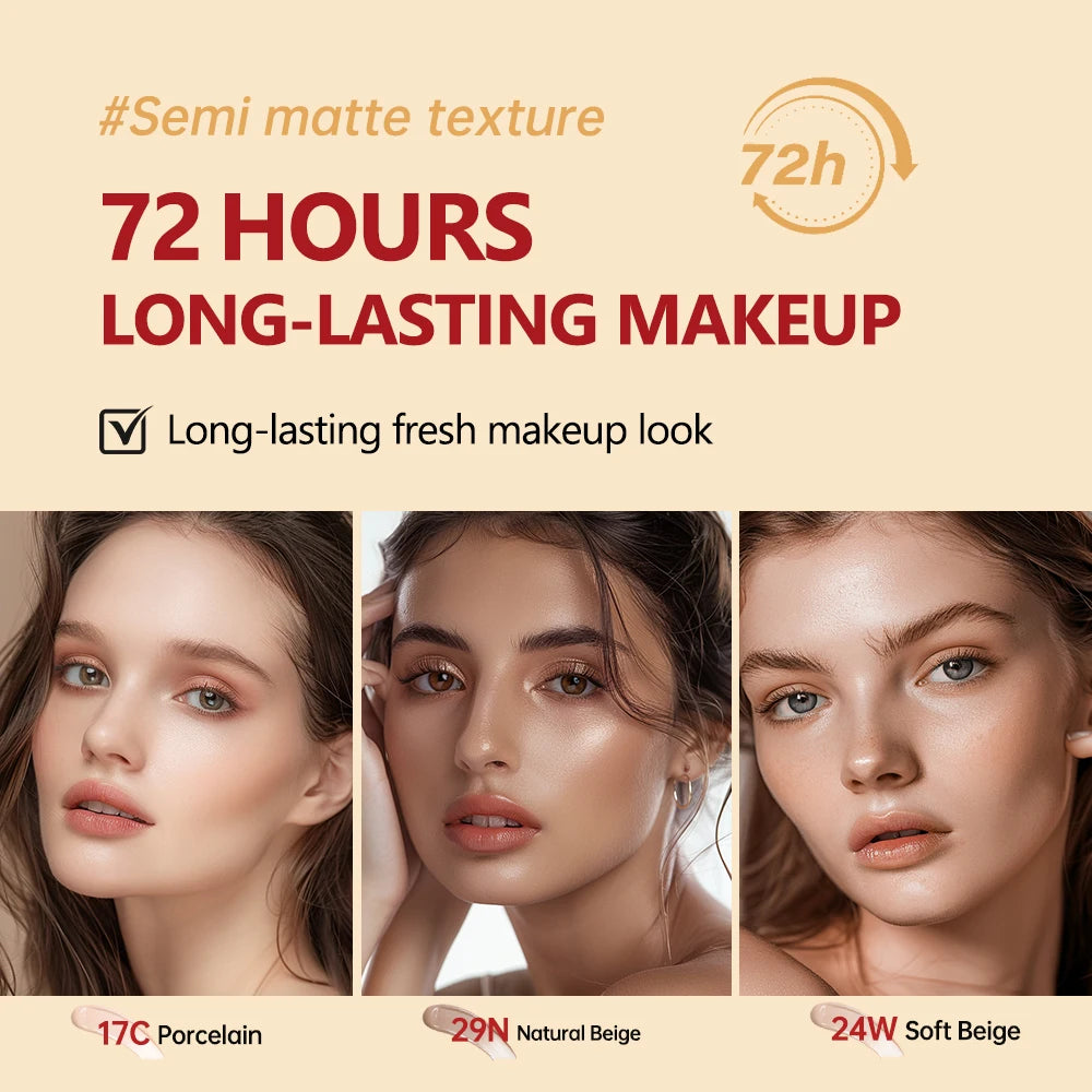Sunscreen Cushion Refills Foundation Waterproof Long-lasting Brighten Foundation Cream Women Base Makeup Face Korea Cosmetics