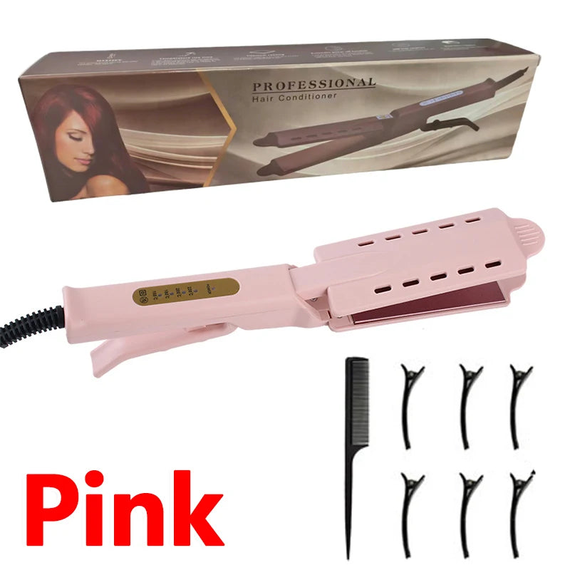 Dual Use Hair Straightener Curling Iron 4 Temperature Settings Portable Styling Tool for Straightening Curling Air Bangs Halalzen