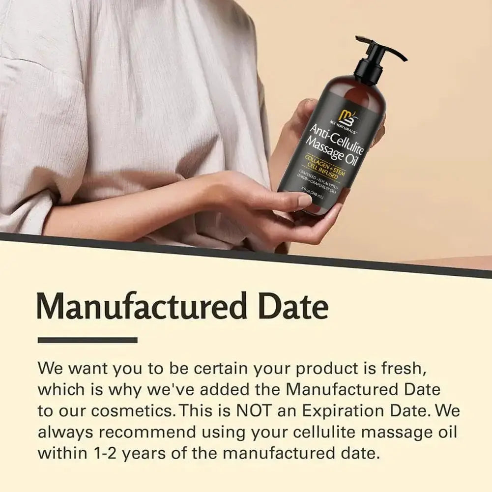 Body Smooths Skin Massage Oil Infused with Collagen and Stem Cell Skin Tightening Moisturizing Firming Body Cleansing Halalzen