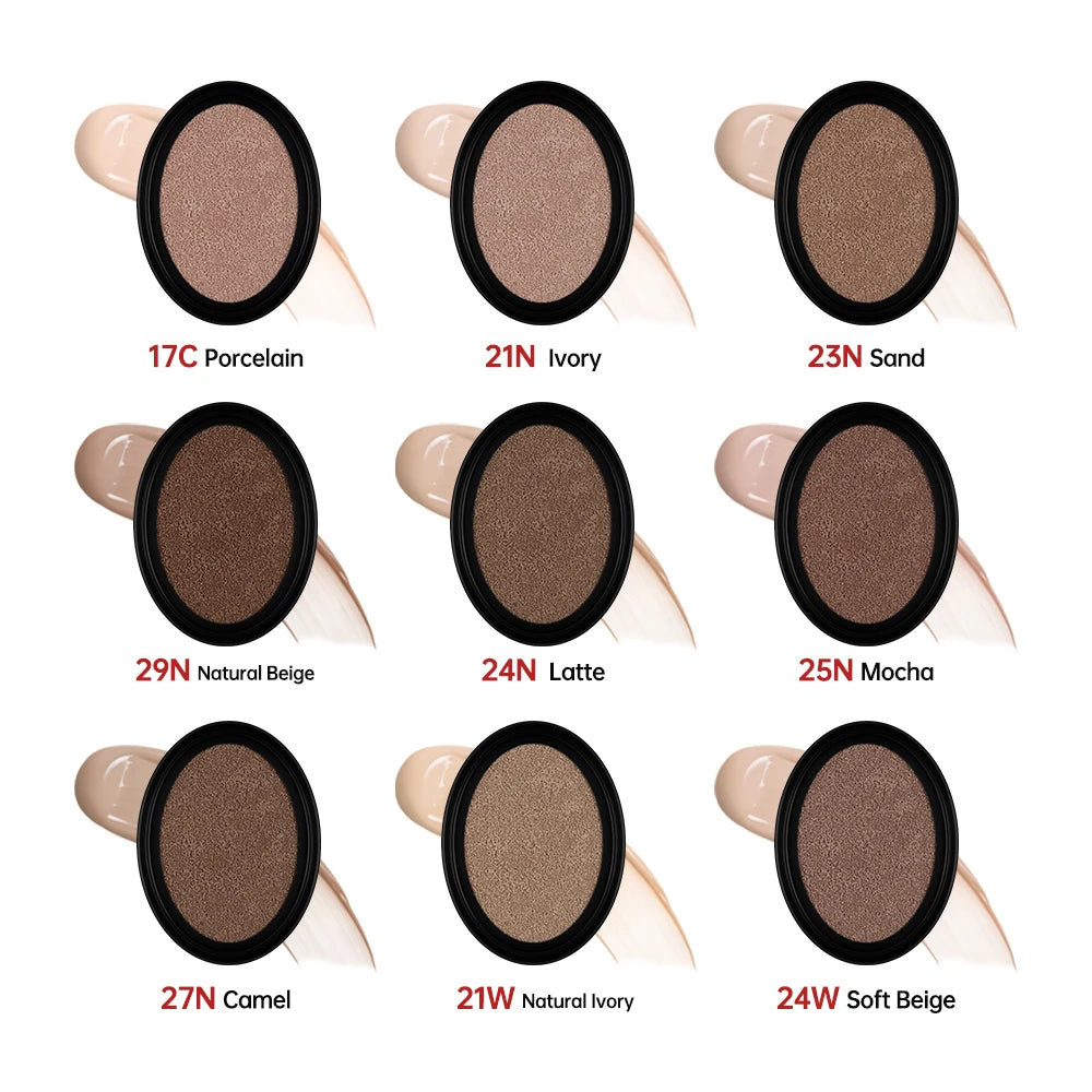Sunscreen Cushion Refills Foundation Waterproof Long-lasting Brighten Foundation Cream Women Base Makeup Face Korea Cosmetics