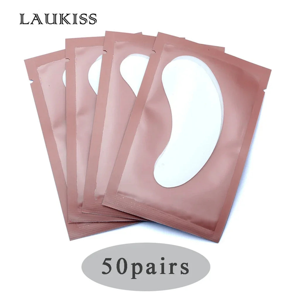 50/500/1000pcs Gel Patches for Eyelashes Building Eyelash Extension Under Eye Pads Lash Stickers Tools Wholesale LAUKISS