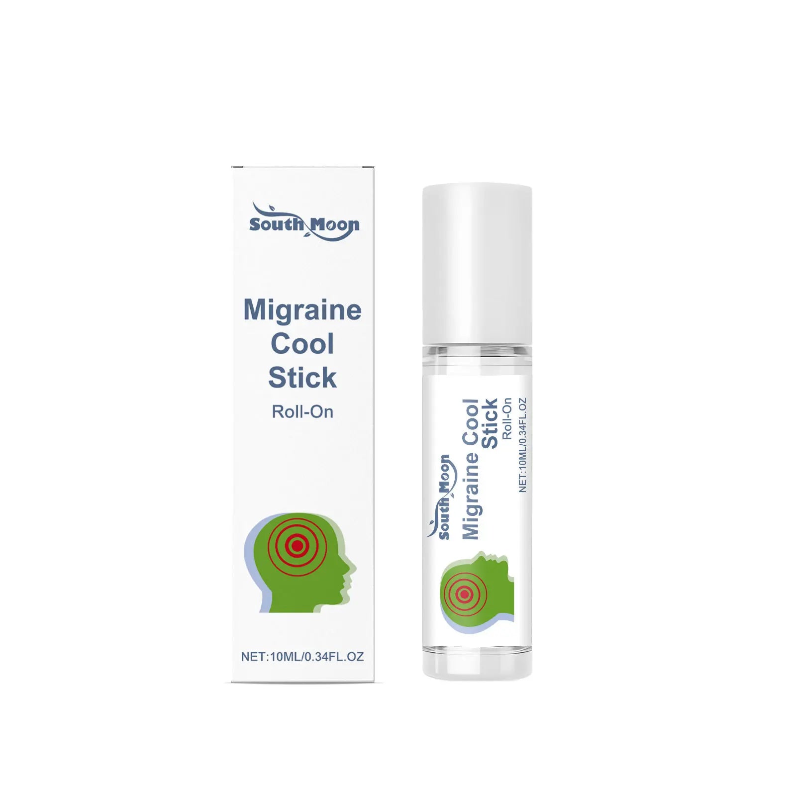 South Moon Migraine Relief Stick Cool Soothing Relieve Headache Reduce Stress Caring Physical Health Portable Body Alleviate Gel
