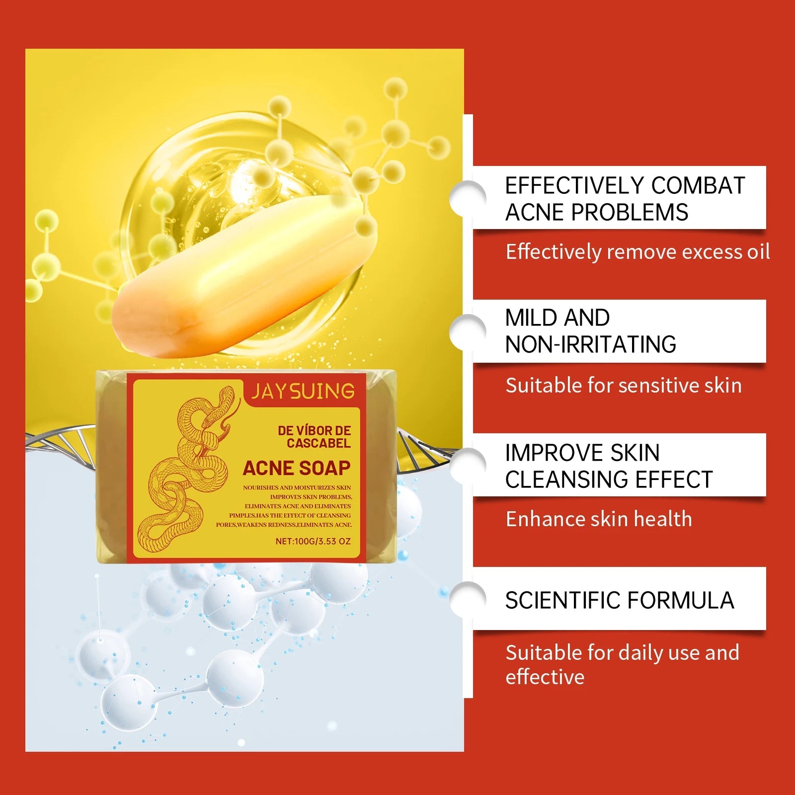 Acne Treatment Soap Pimple Remove Pigment Deep Cleansing Pores Shrink Oil Control Moisturize Body Face Lightening Skin Care Soap Halalzen