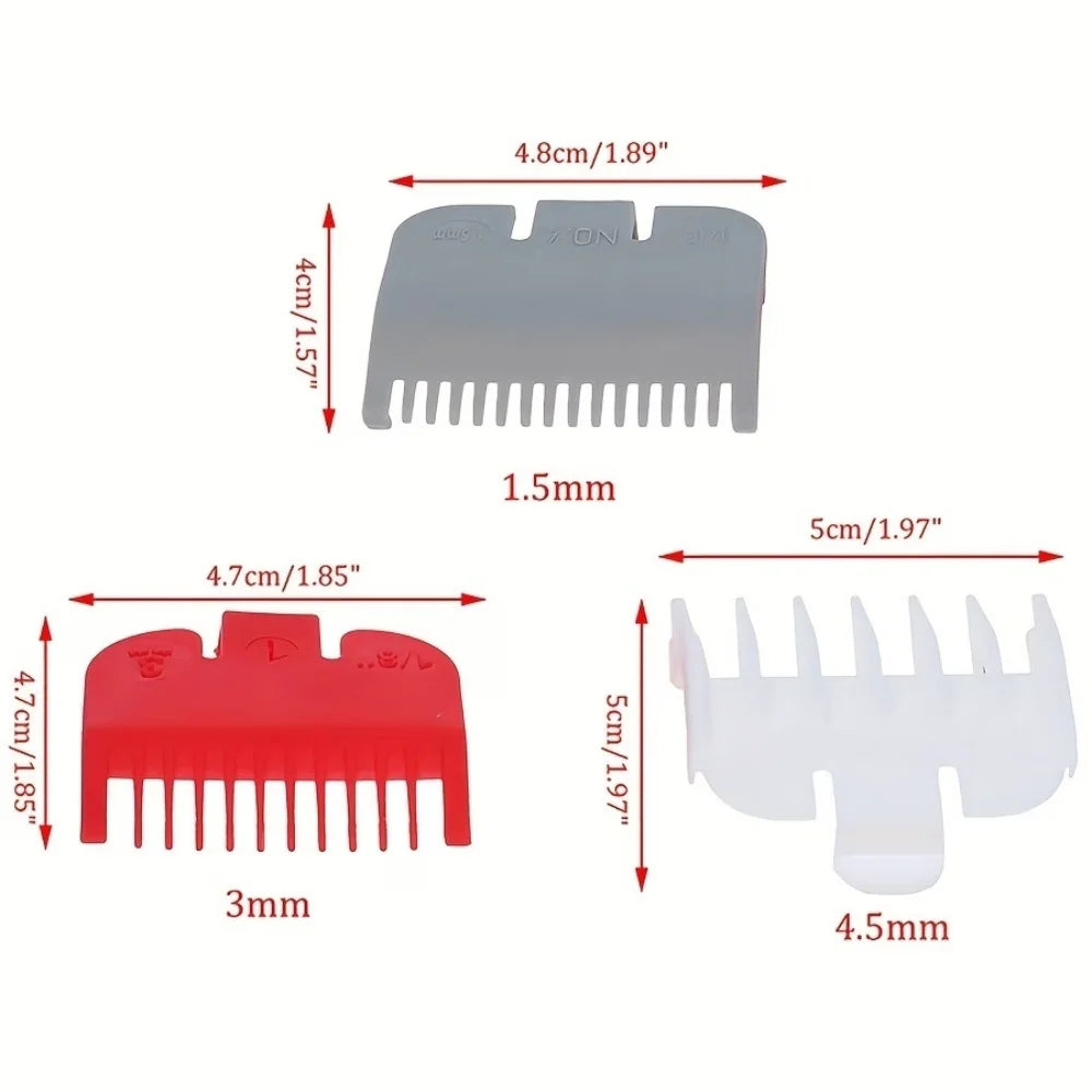 3 Pieces/Set of Hair Clipper Guard Guide Combs, Practical Trimming and Cutting Guides, Replaceable Hair Styling Tool Accessories