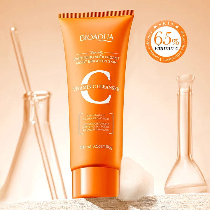 BIOAQUA Hyaluronic Acid Retinol Vitamin C Facial Cleanser Oil Control Moisturizing Face Wash Foam Face Cleanser Skin Care Halalzen