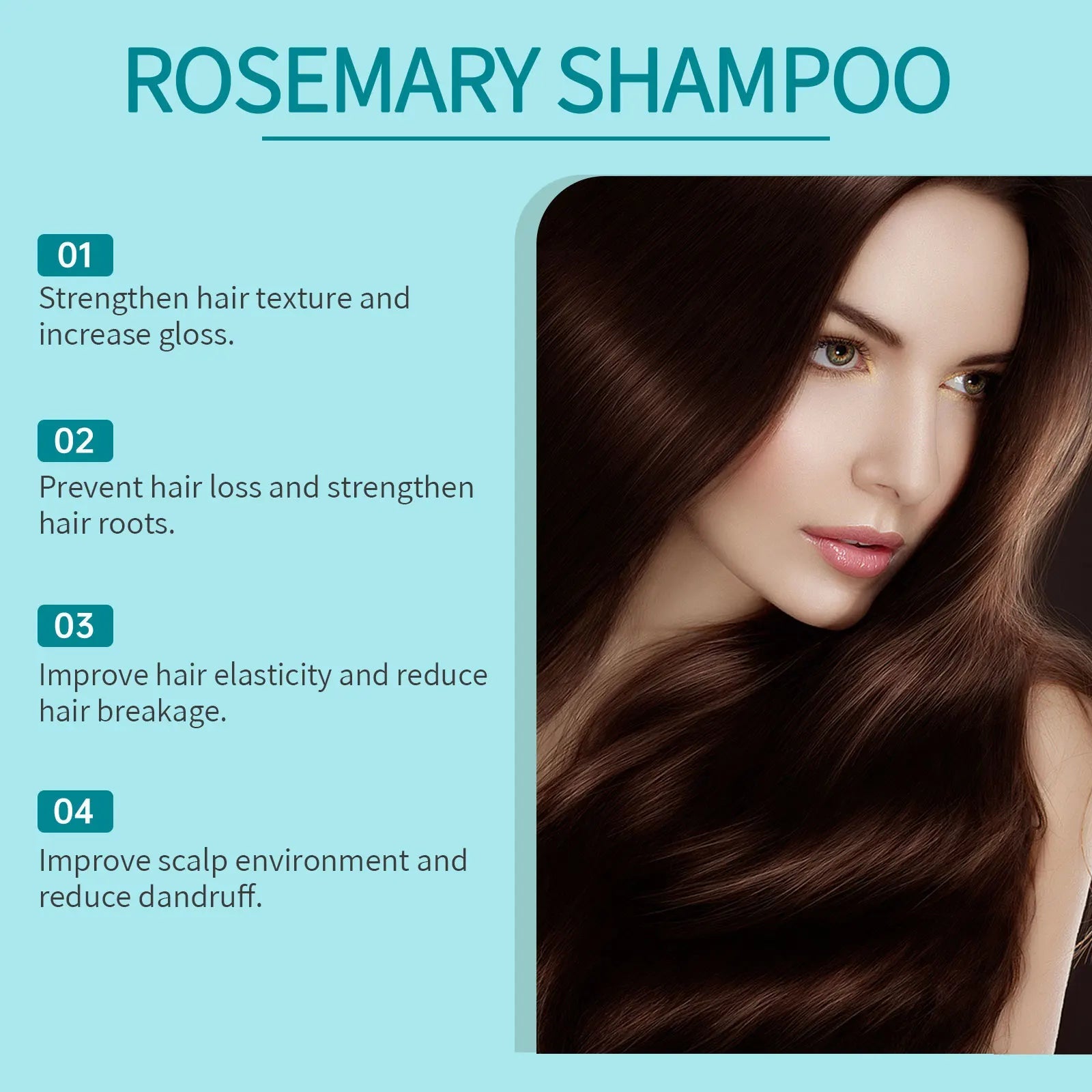 Organic Rosemary Hair Care Set Shampoo&Conditioner&Serum Nourish Strengthen Hair Roots Improve Dry Frizzy Hair Smooth Treatment Halalzen