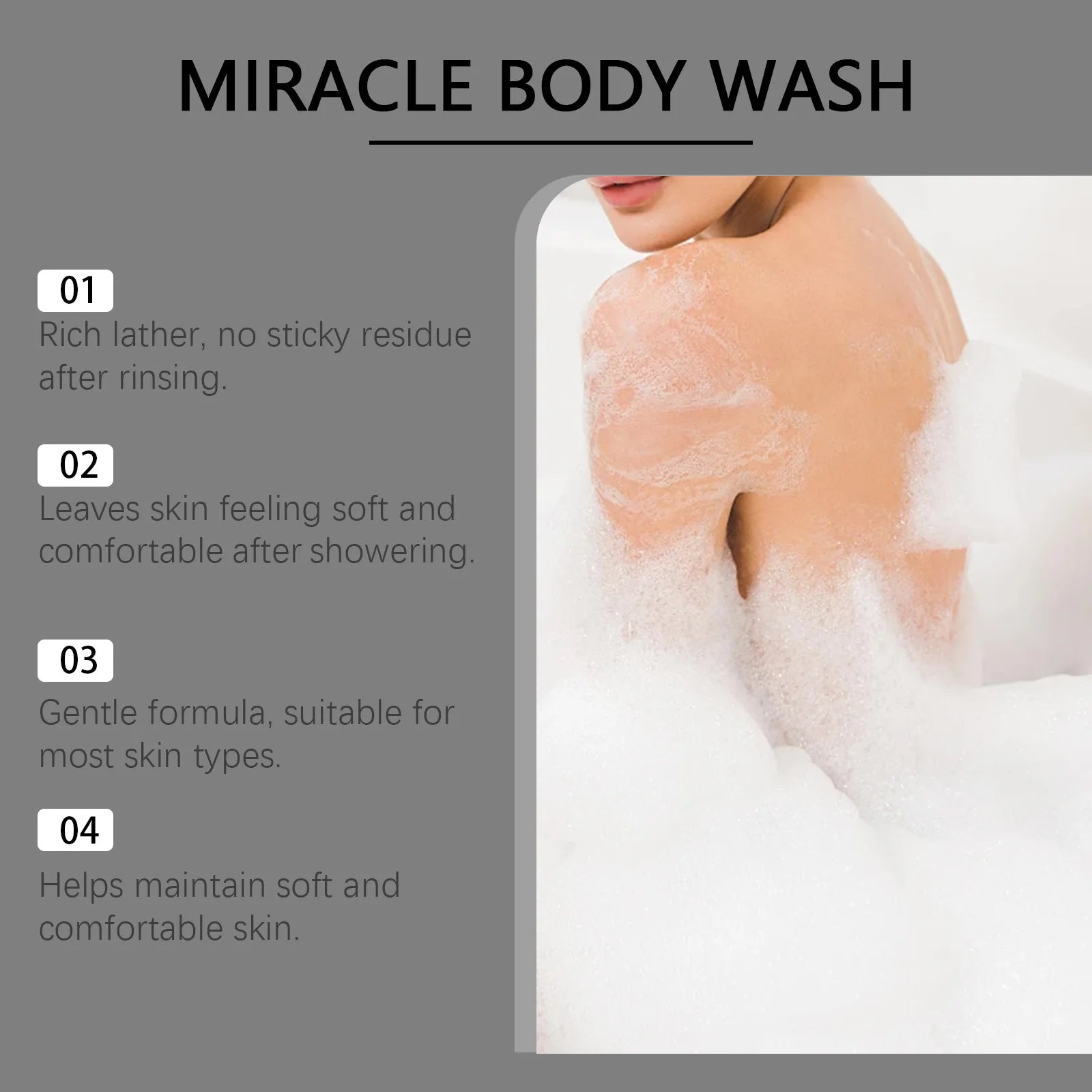 Niacinamide Shower Gel White Skin Smoothing Daily Cleansing Remove Dirt Rich Foam Lasting Hydrate Refresh Body Wash Skin Care Halalzen