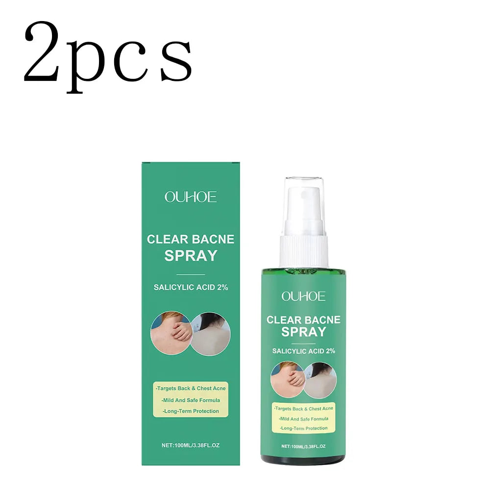 Back Acne Treatment Spray Anti Marks Spot Moisturizing Repairing Soothe Oil Control Shoulder Breast Body Pimples Remover Spray