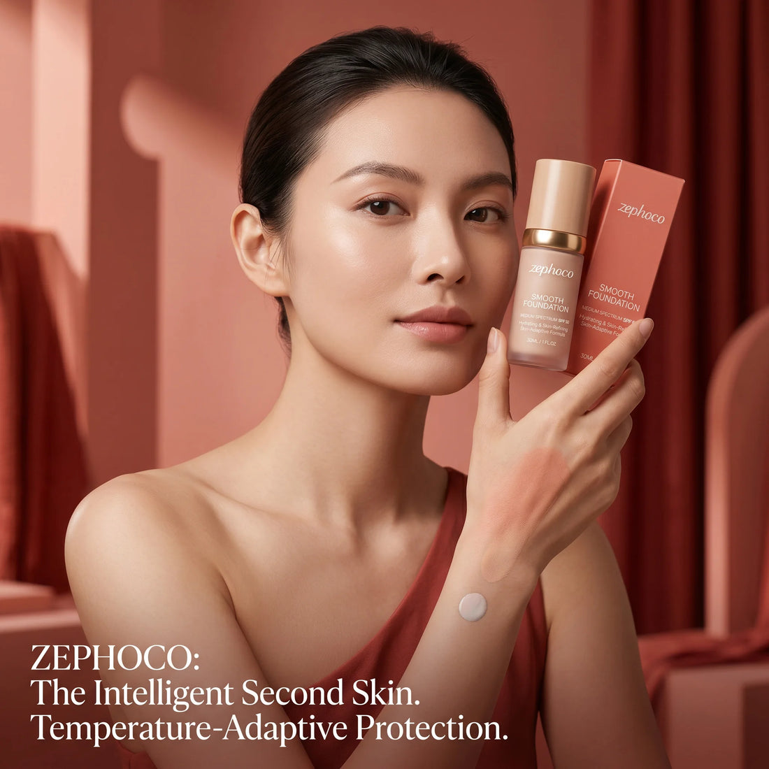 zephoco Color Changing Foundation Sunscreen Spf 50 Anti Aging Lasting Moisturizier Clearing Makeup Base Full Coverage Foundation