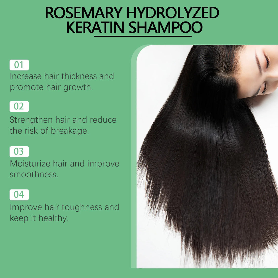 Rosemary Hair Growth Shampoo Organic Rosemary Oil for Hair Growth, Natural Anti Loss Thickening Shampoo for Thinning Hair