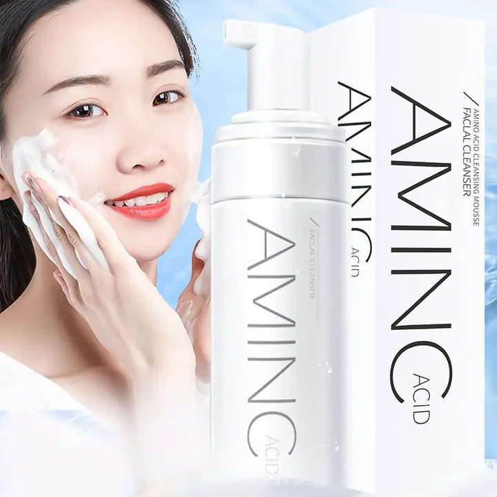 100/150ml Amino Acid Cleansing Mousse Oil Control Deep Cleaning Mites Removal Acne Moisturizing Face Cleanser Foam Brighten Skin HALALZEN