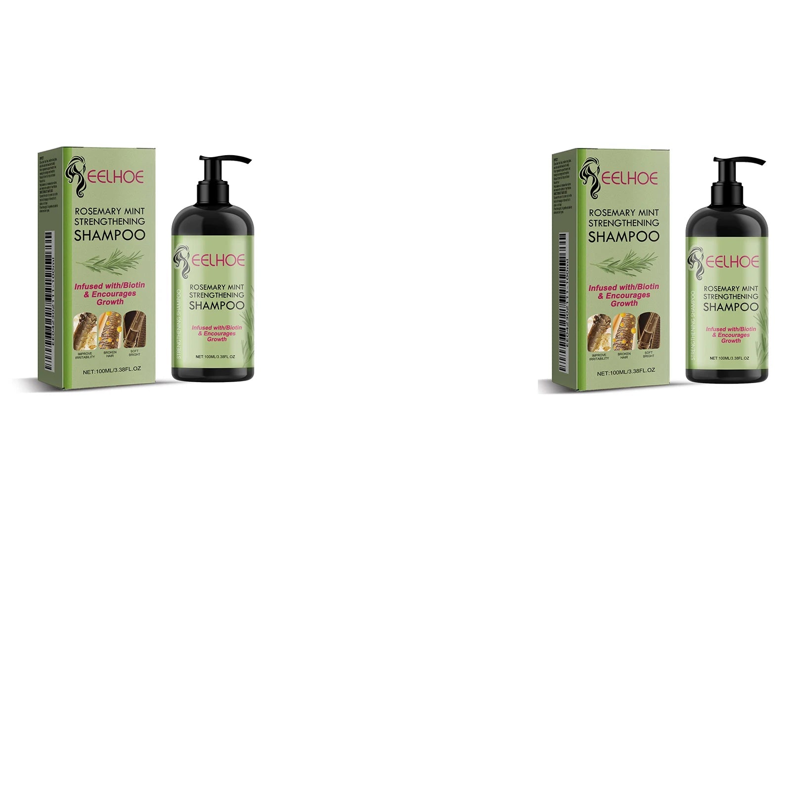 EELHOE Rosemary Straightening Shampoo Repair Damaged Dry Curl Fluffy Hair Nourishing Refreshing Straightening Shampoo Hair Care Halalzen
