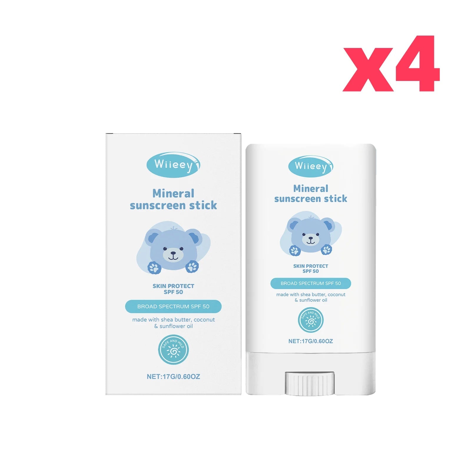 Children's Mild Sunscreen Stick Refreshing Not Irritating SPF 50+ Prevent UVA/UVB Sunburn Moisturize Children Nourish Sunscreen Halalzen