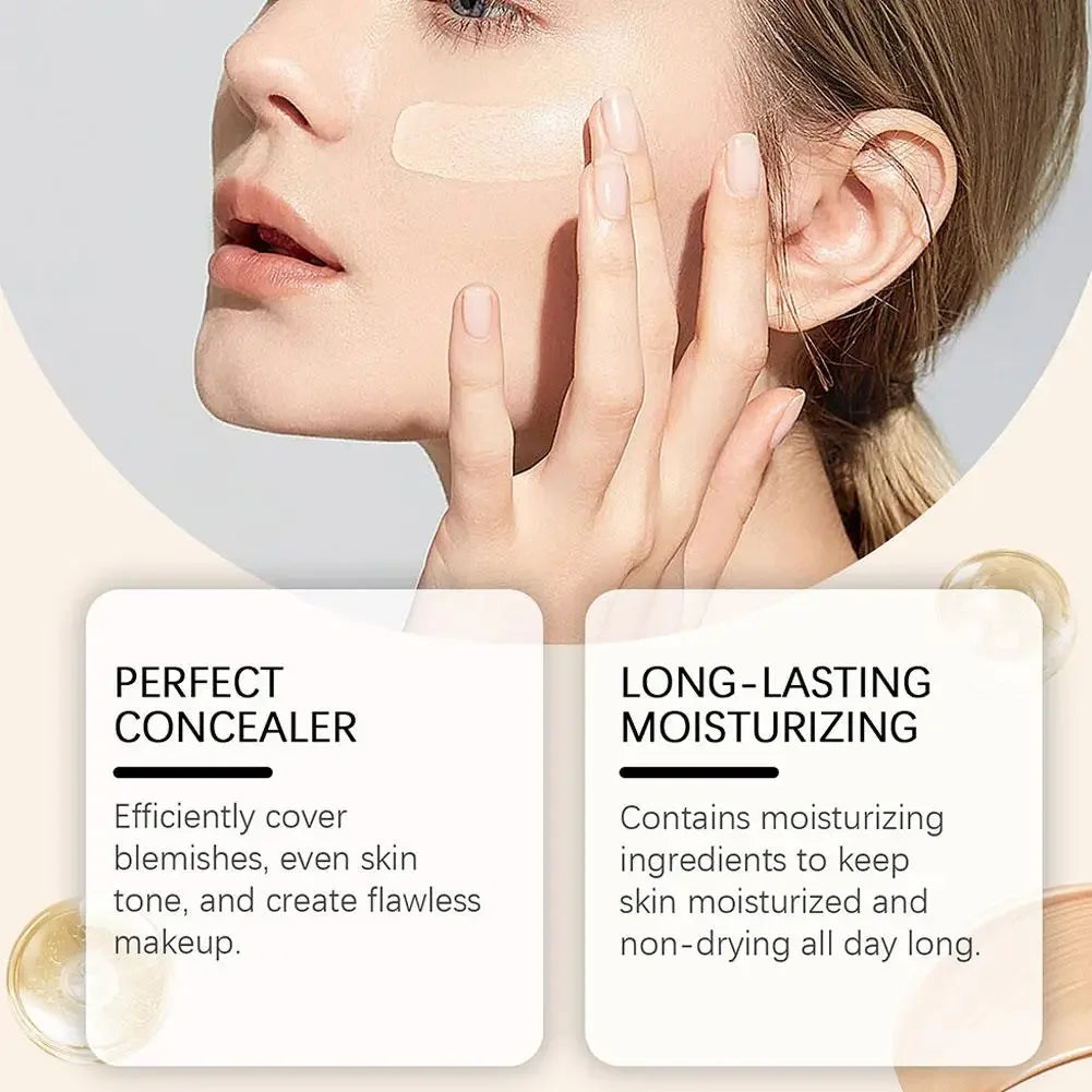 4-in-1 Foundation Liquid Makeup 4 In 1 Foundation Light Spectrum Sunscreen Serum Liquid Hydrating Full Coverage Concealer SPF 50 Halalzen
