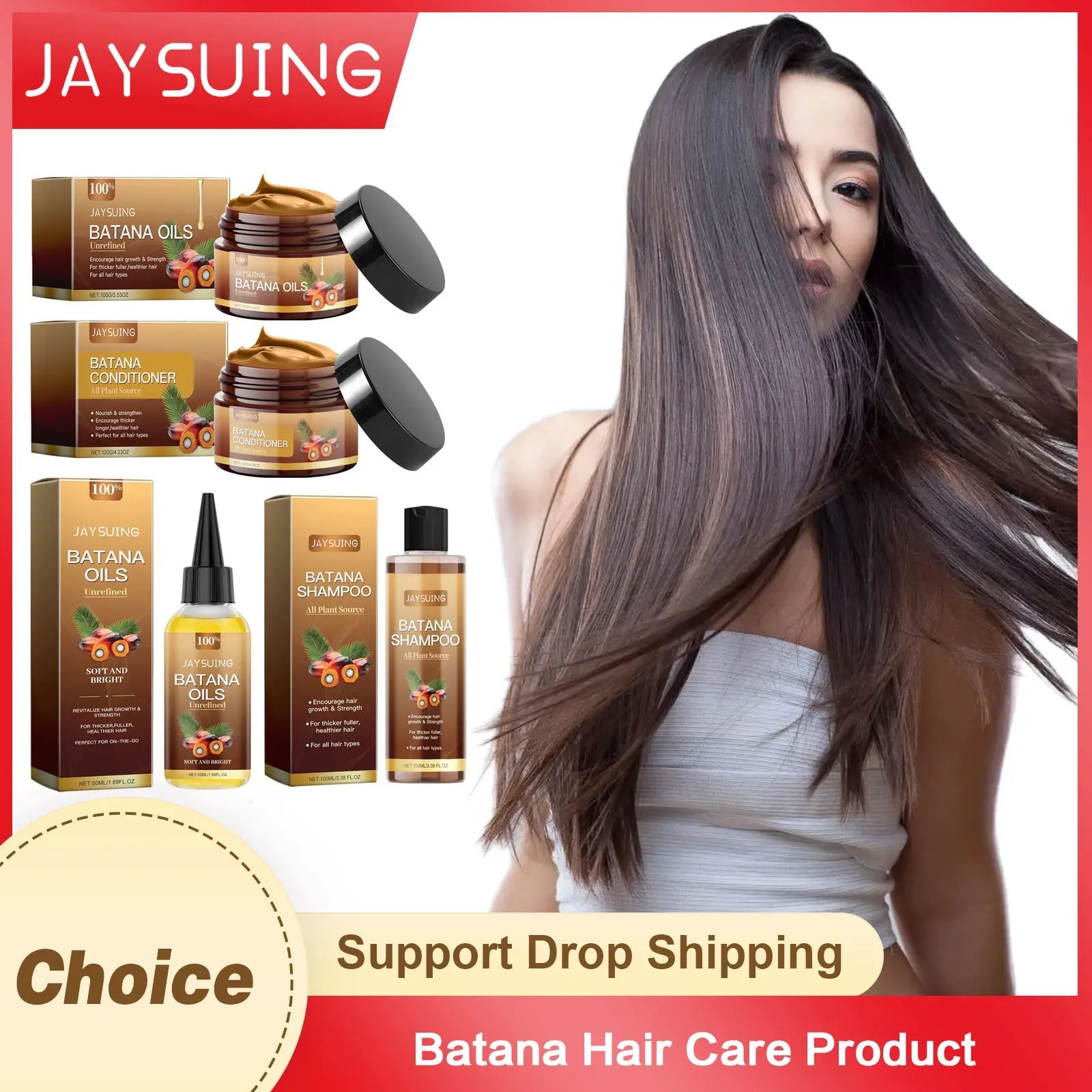 Hair Care Product Batana Oil Shampoo Conditioner Repair Split Ends Frizzy Damage Moisturize Smooth Shiny Keratin Hair Mask Serum Halalzen