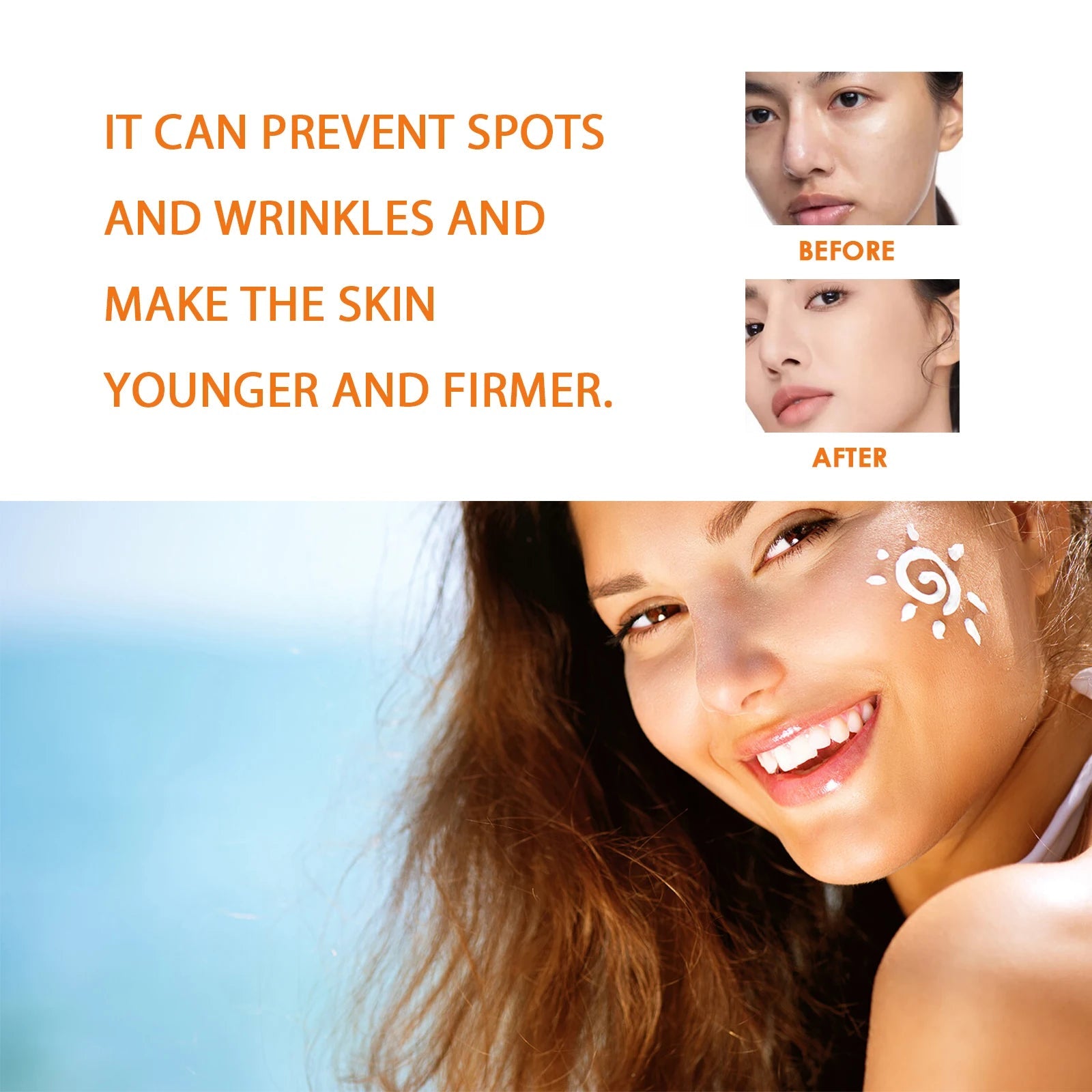 Protective cream Sunscreen SPF50+ Anti Sun Solar Blocker Waterproof Moisturizing Soothing Sensitive Repair Facial Body Sunblock Halalzen