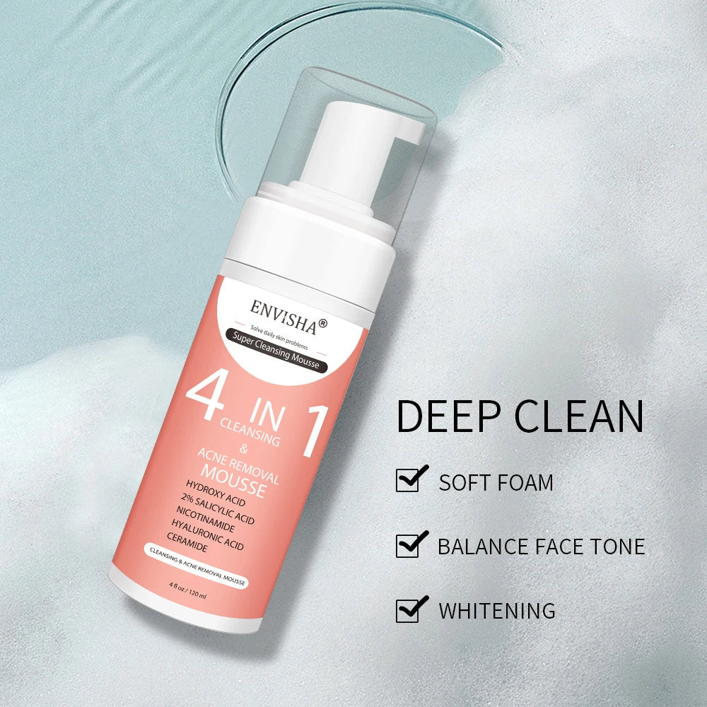 ENVISHA Facial Skin Care Exfoliating Mousse Peeling Gel Deep Remove Cleaning Smooth Moisturizing Cream Whitening Shrinking Pores Halalzen