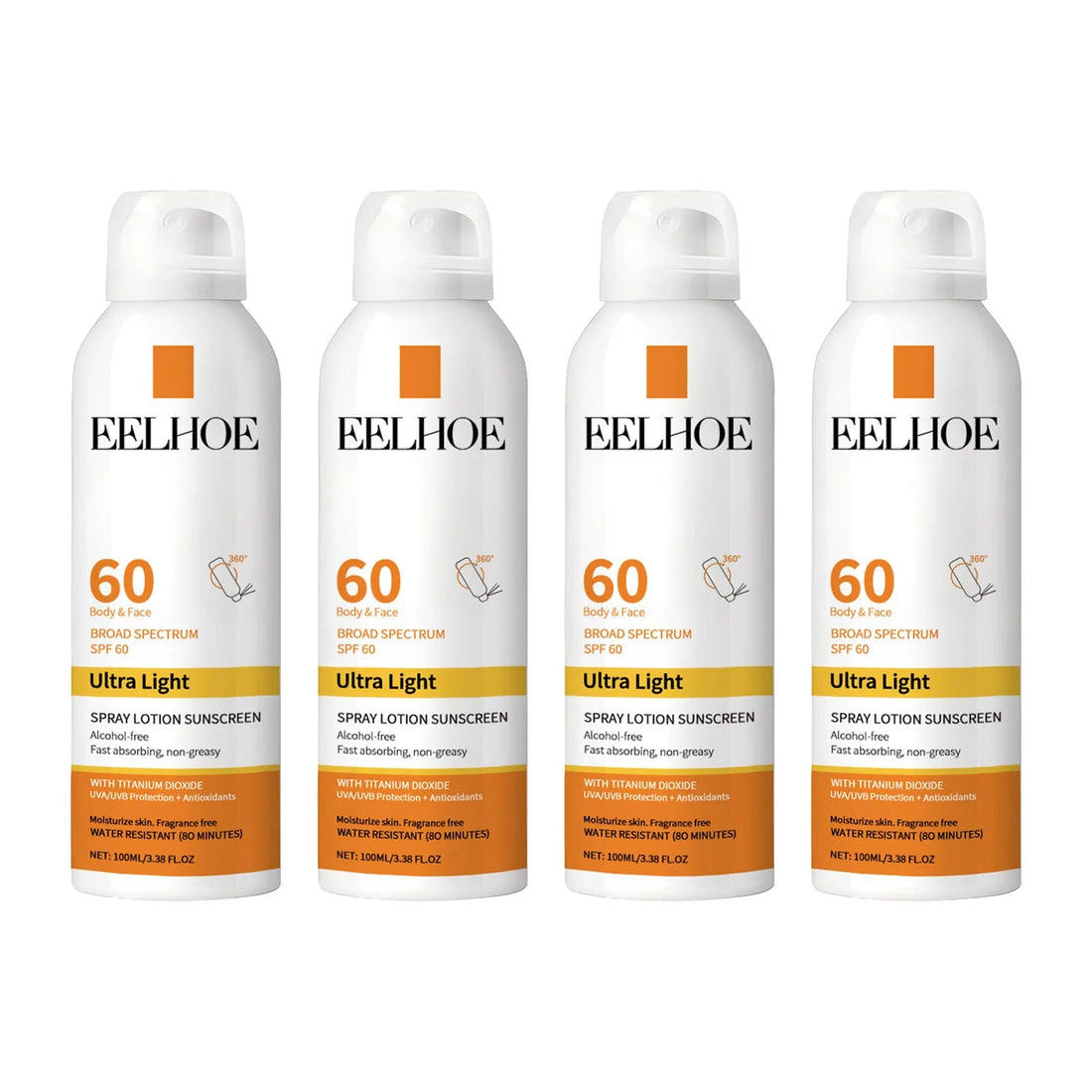 EELHOE Vitamin E Sunscreen Spray 100ml Long-lasting Deep Moisturizing Anti-UV Skin Protector Anti Oxidant Face Body Skin Care Halalzen
