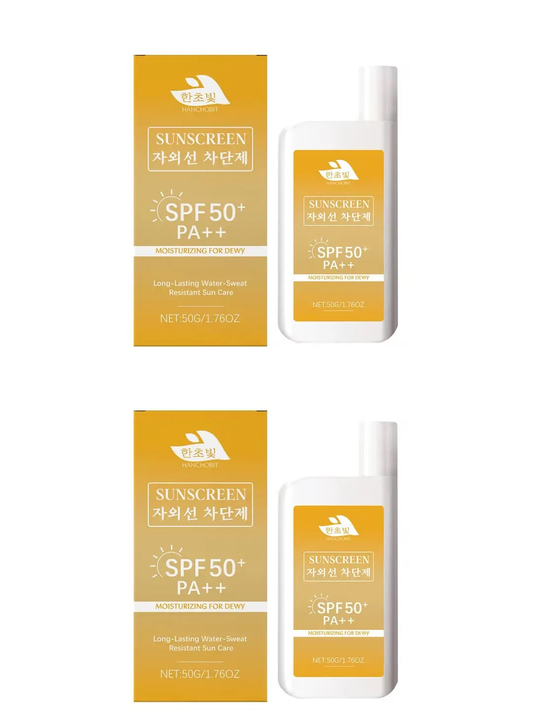Lightweight Hydrating Sunscreen SPF 50++ Long Lasting UV Protection Fast Absorb No Sticky Oil Control Refreshing Sunblock Lotion Halalzen