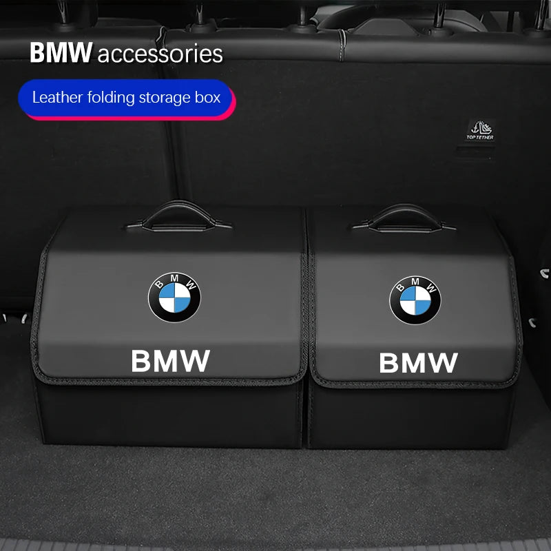 Car Trunk Storage Box High-capacity Leather Organizer Case For BMW E46 E90 E60 F30 F10 E39 E36 F20 G20 G30 E92 E87 E91 X5 E70 X3
