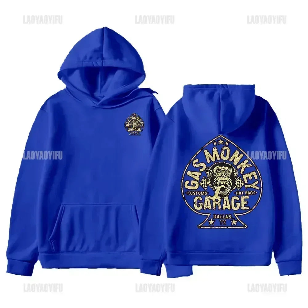 Amazing New Gas Monkeys Garage Autumn Winter Casual Loose Long Sleeve Essential Double-sided Gas Monkeys Garage Male Hoody