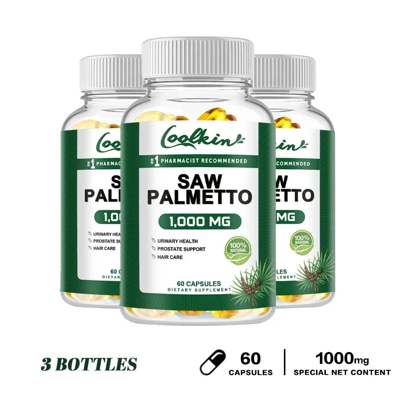 Saw Palmetto - Promotes Hair Growth, Prevents Hair Loss, Reduces Baldness, Supports Healthy Urination Frequency
