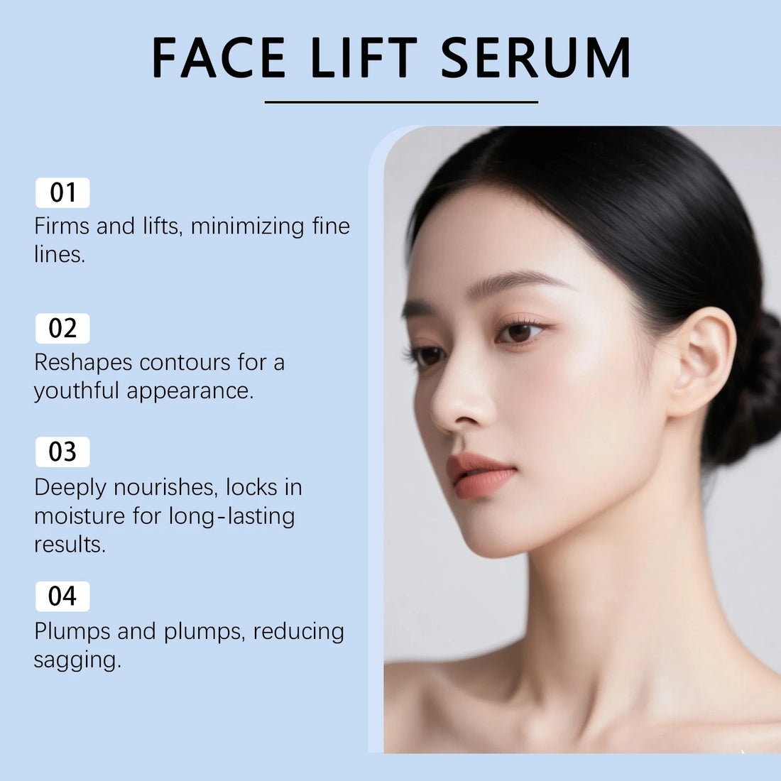 Instant Face Lifting Serum Firming Anti-Wrinkle Deep Moisturizing Brightening Smoothing Fade Fine Lines Tightening Essence Halalzen