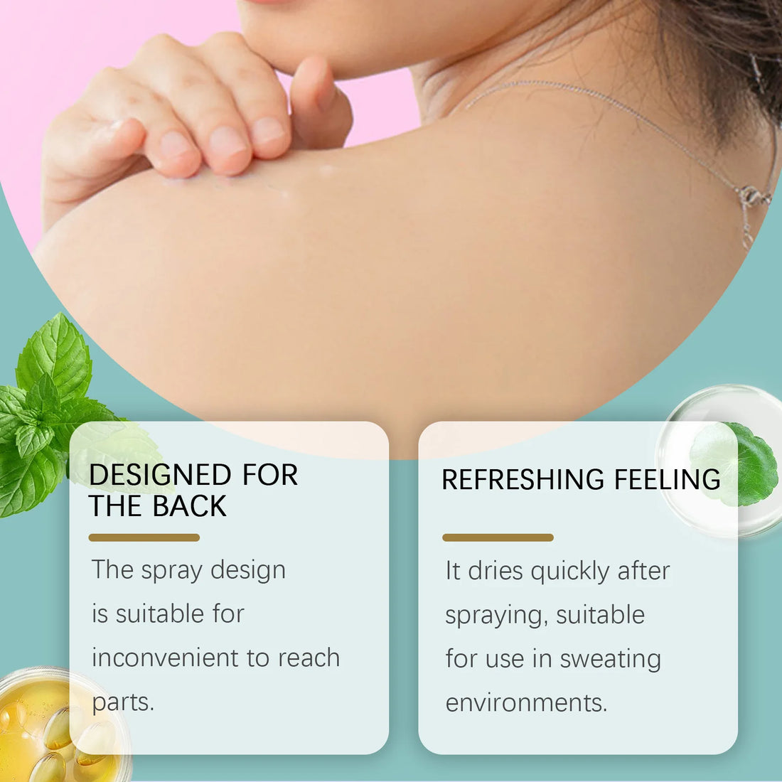 Back Acne Treatment Spray Anti Marks Spot Moisturizing Repairing Soothe Oil Control Shoulder Breast Body Pimples Remover Spray