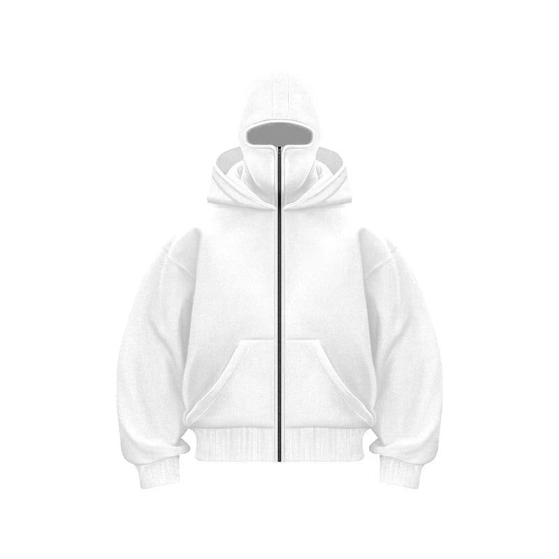 2025 Autumn and winter women's zippered sweater Coat solid color hooded sweater cardigan casual sports jacket tops